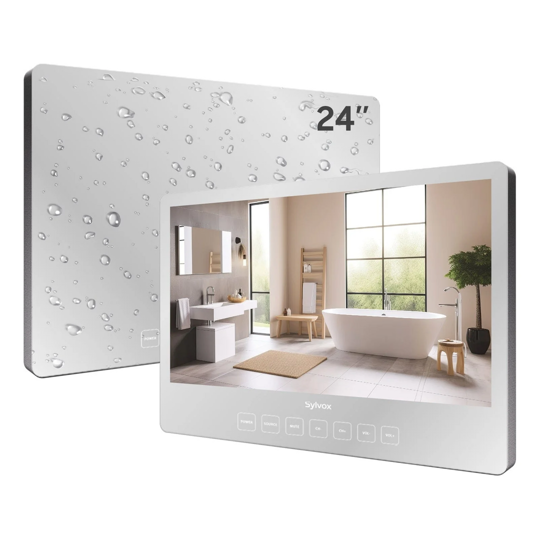 24" Waterproof Smart Bathroom Mirror TV(On Wall Model)