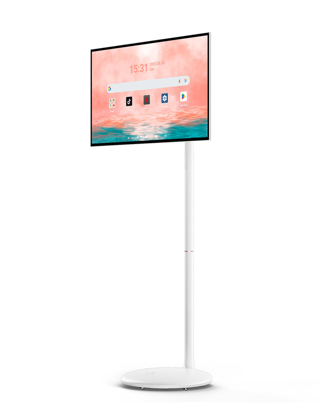 32" Portable Battery-Powered Smart TV on Wheels with Touchscreen (Rolling TV Series)