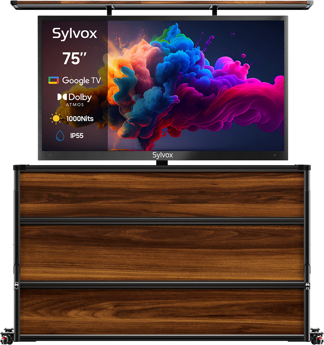 75” Weatherproof Outdoor TV Lift Cabinet