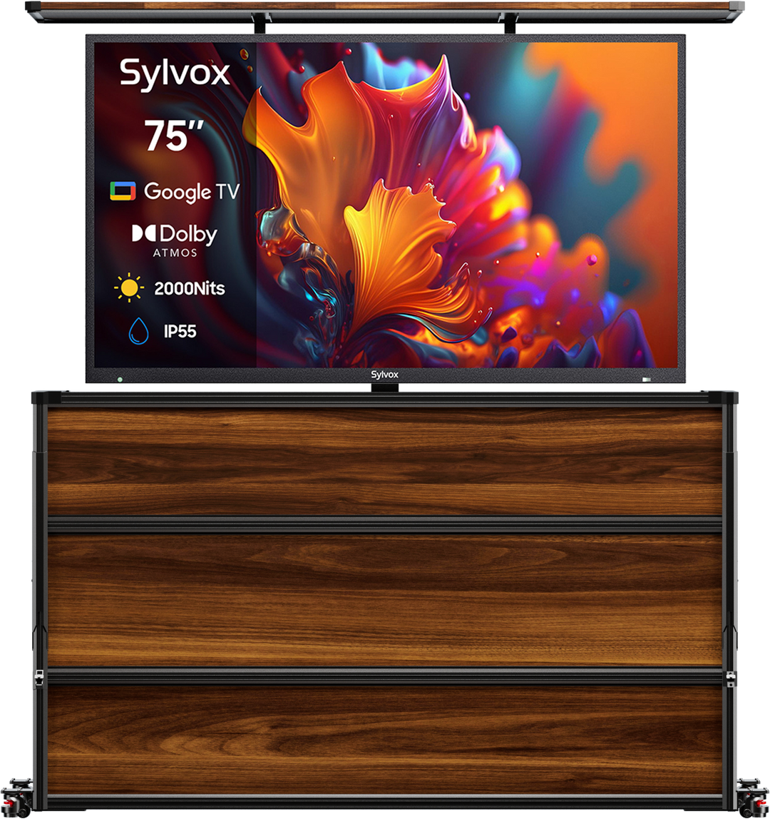75” Weatherproof Outdoor TV Lift Cabinet