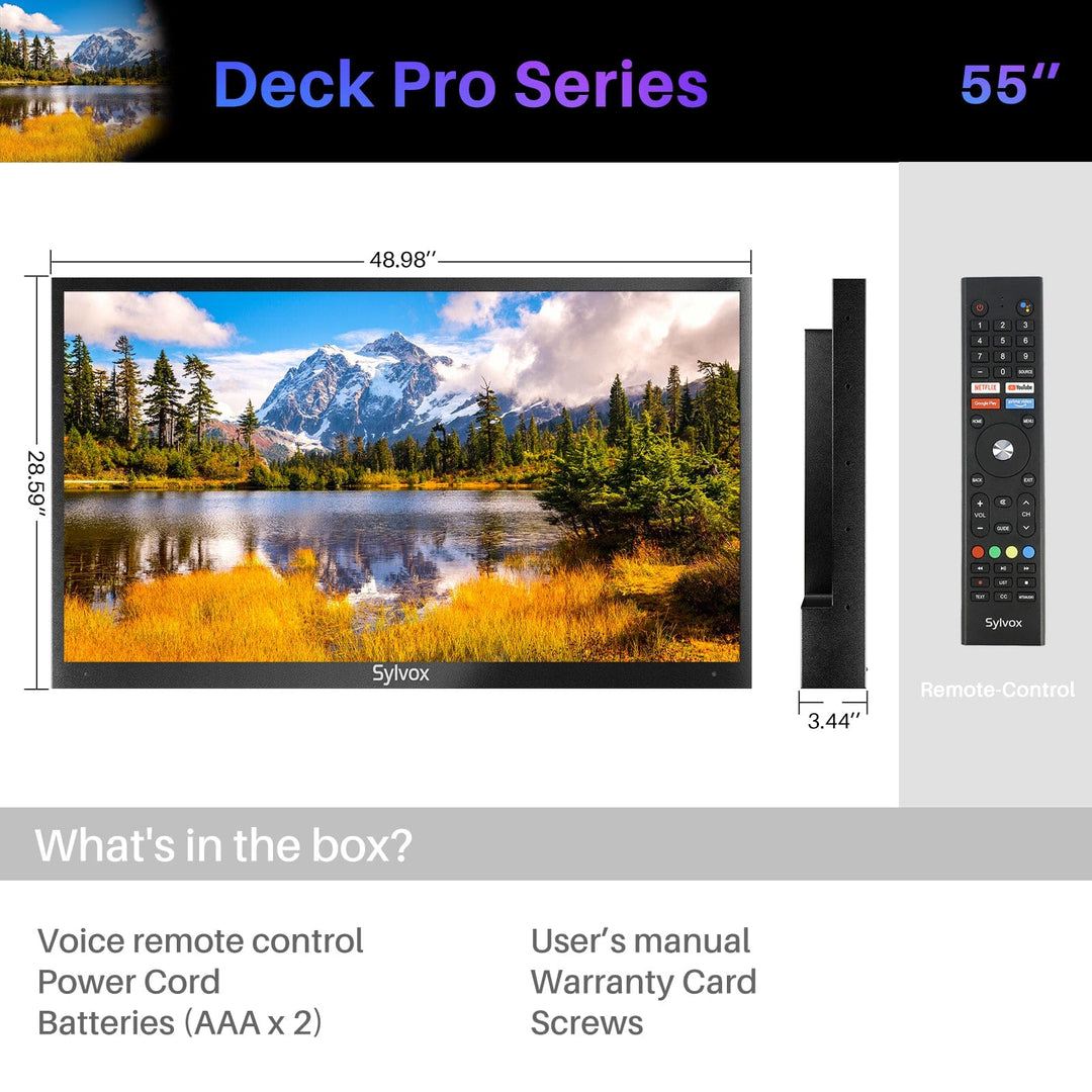 55" Outdoor TV (Partial Sun) - 2023 Deck Pro Series