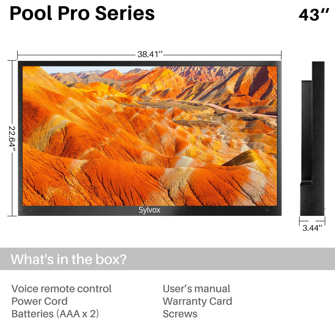 43" Outdoor TV (Full Sun) - 2023 Pool Pro Series