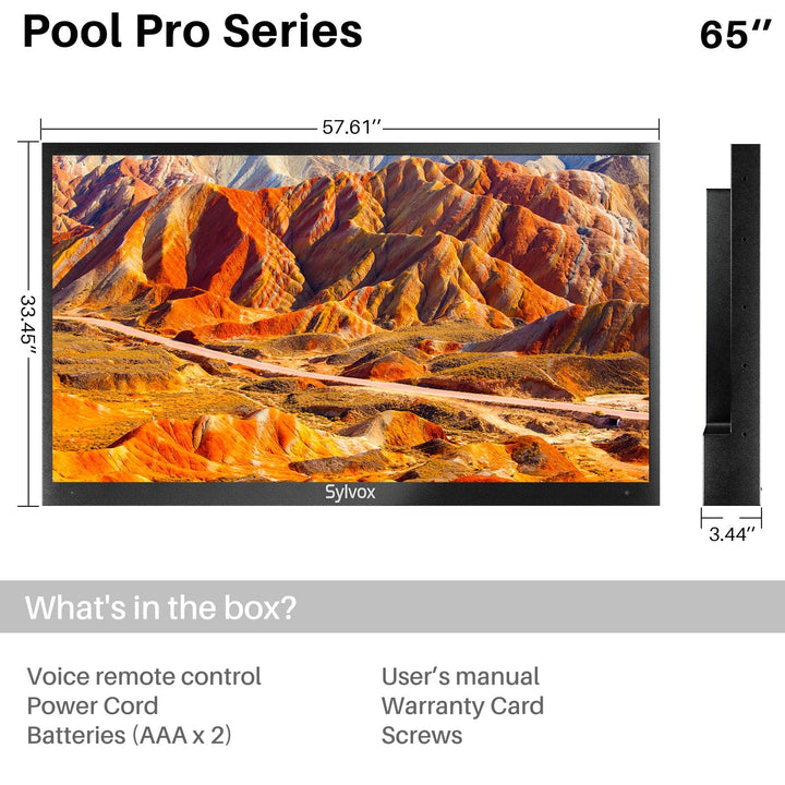 65" Outdoor TV (Full Sun) - 2023 Pool Pro Series