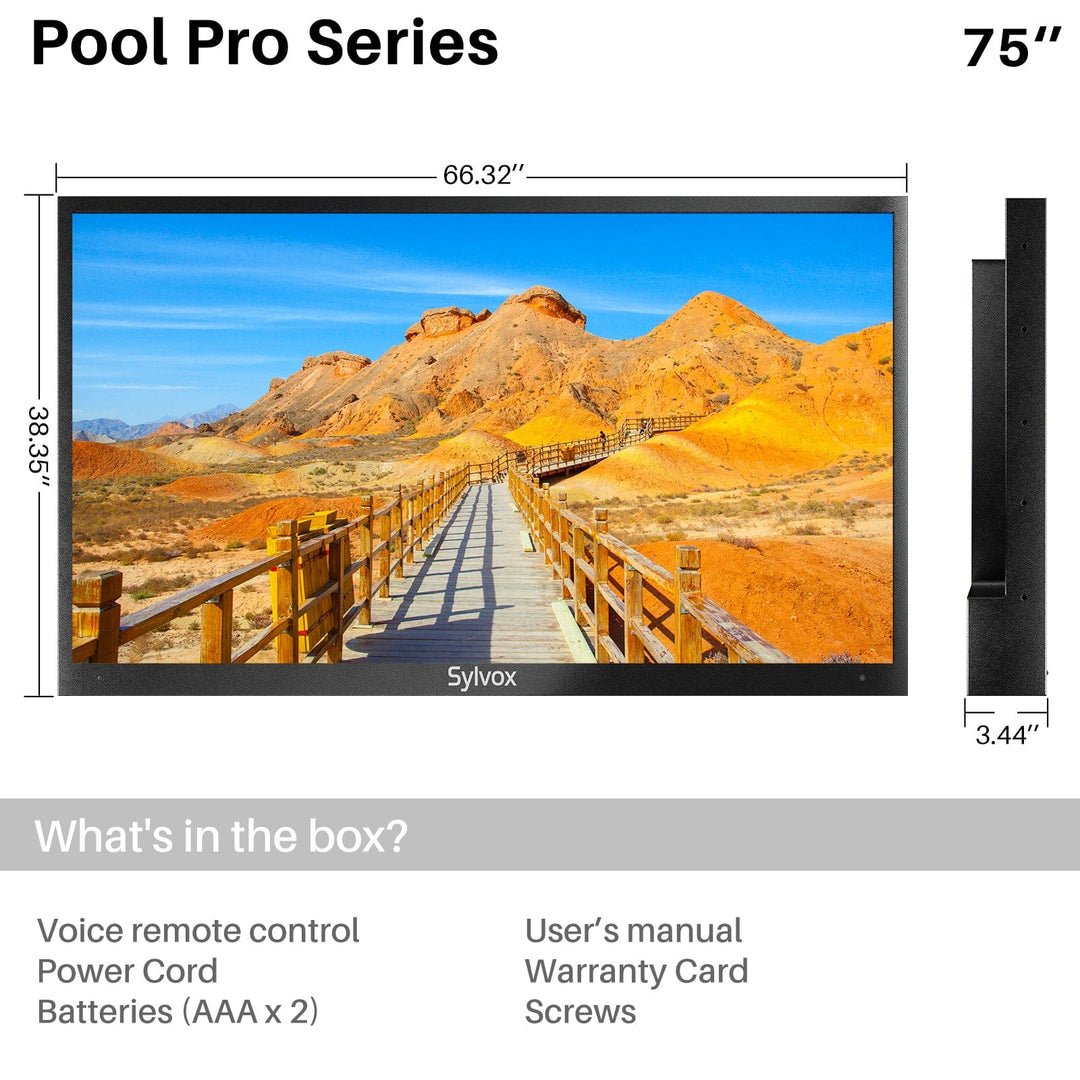 75" Outdoor TV (Full Sun) - 2023 Pool Pro Series