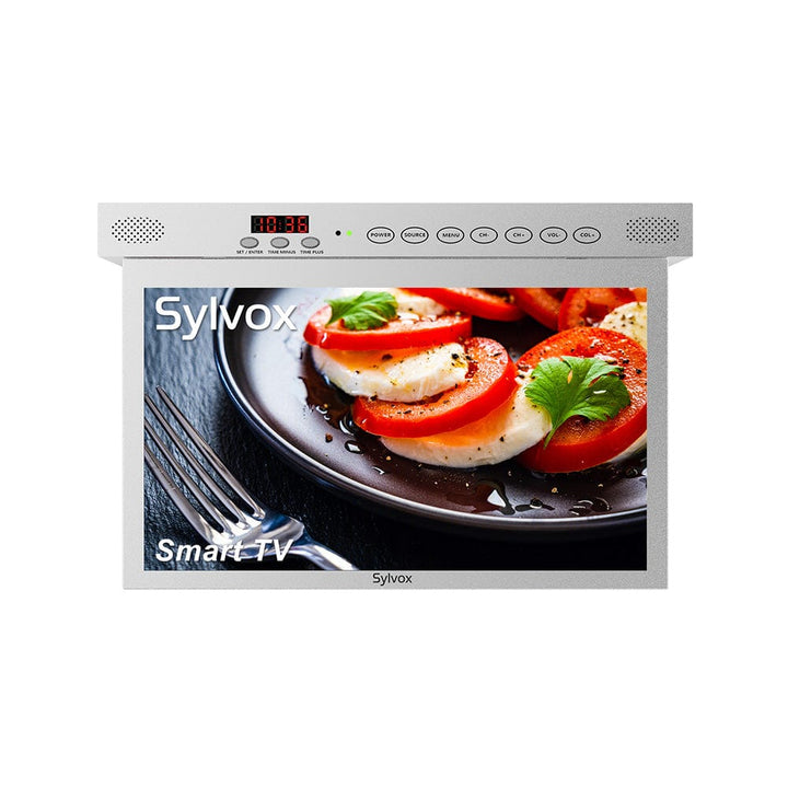 Sylvox 15.6" Smart Under Cabinet Kitchen TV（Silver）