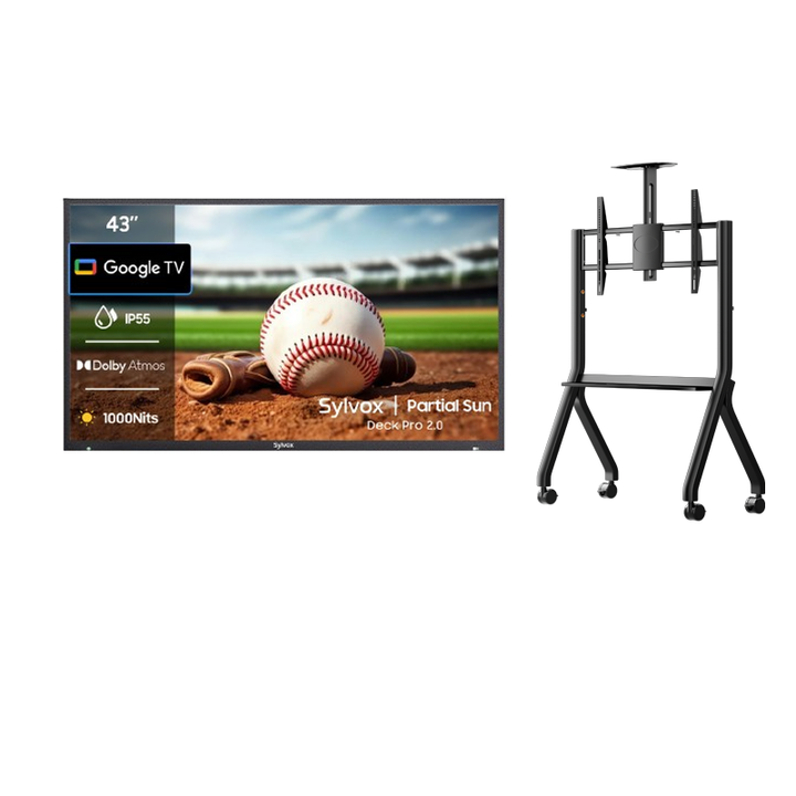 sylvox_43_partial_Sun_Outdoor_TV_UK_Y-Type_Mobile_Rolling_TV_Cart